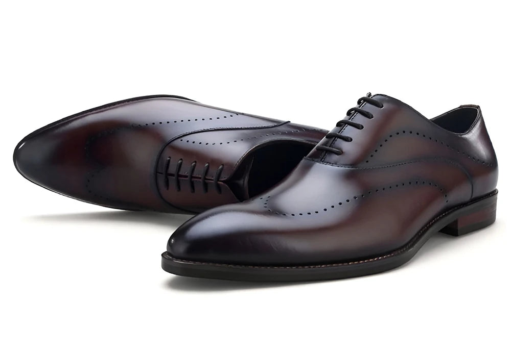 Genuine Leather Oxford Dress Shoes for Men – Business & Formal Style