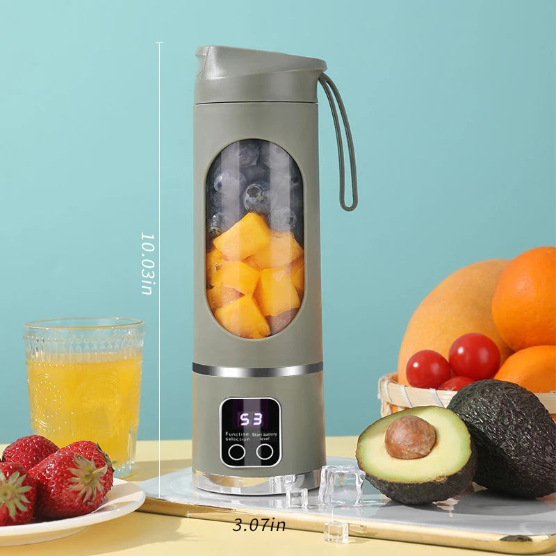 Portable USB Blender 450ml – 10 Blades Smoothie & Ice Crusher
