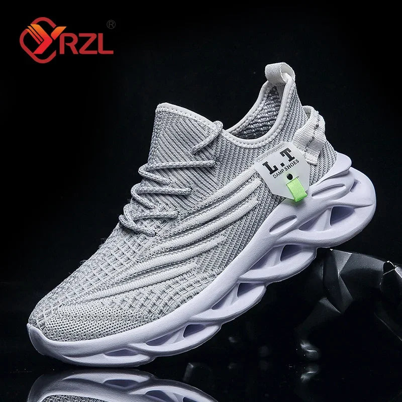 Unisex Lightweight Running Sneakers – Breathable, Shock-Absorbing, Black Mesh Design