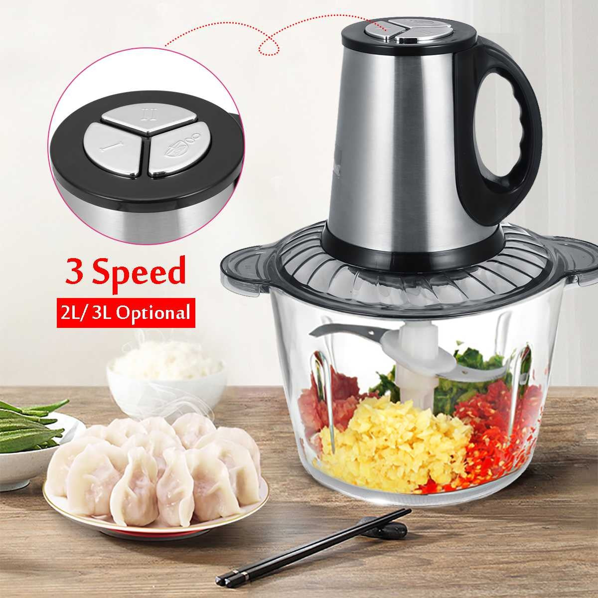 3L Stainless Steel Multi-Function Food Processor – Juicer, Mixer, Grinder & Chopper
