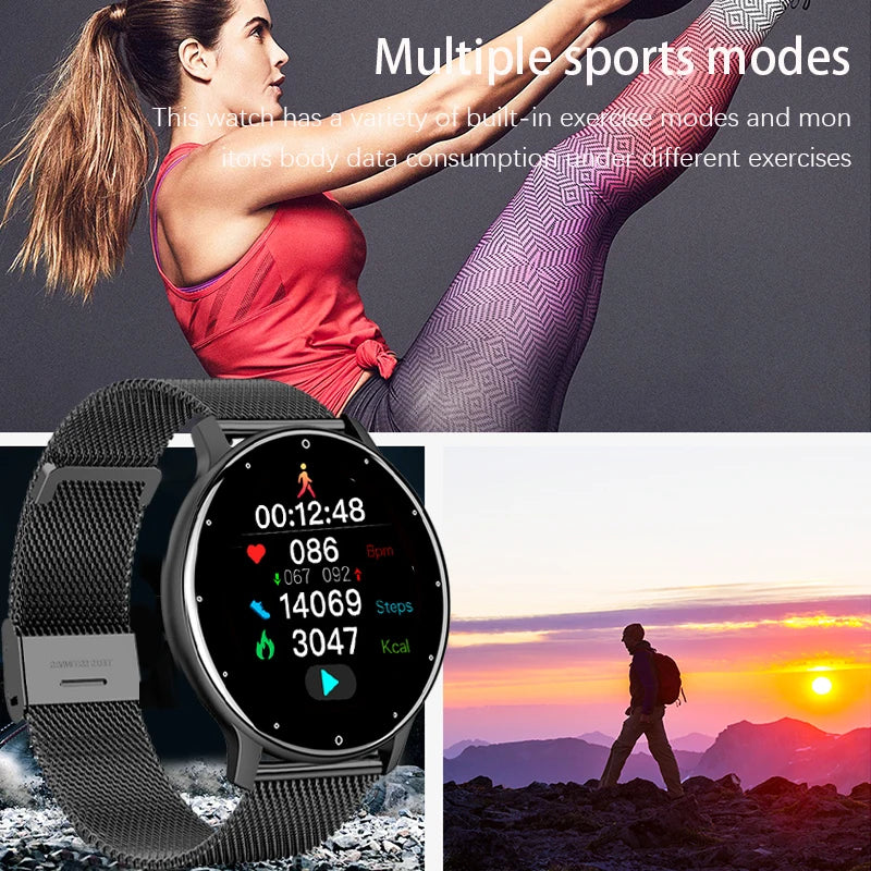 Smart Watch – Fitness Tracker with Heart Rate, Blood Pressure & Message Alerts | Waterproof, iOS & Android Compatible