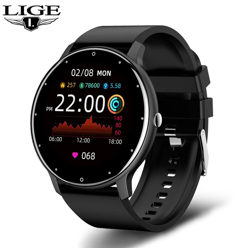 Smart Watch – Fitness Tracker with Heart Rate, Blood Pressure & Message Alerts | Waterproof, iOS & Android Compatible