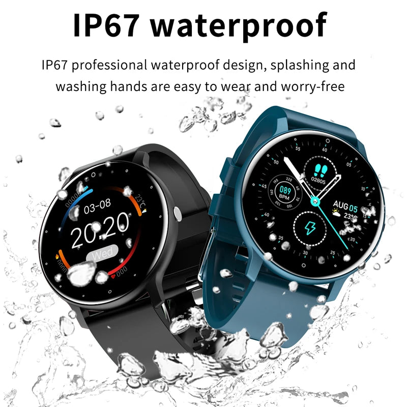 Smart Watch – Fitness Tracker with Heart Rate, Blood Pressure & Message Alerts | Waterproof, iOS & Android Compatible