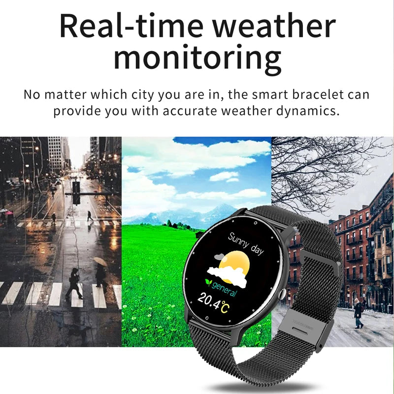 Smart Watch – Fitness Tracker with Heart Rate, Blood Pressure & Message Alerts | Waterproof, iOS & Android Compatible