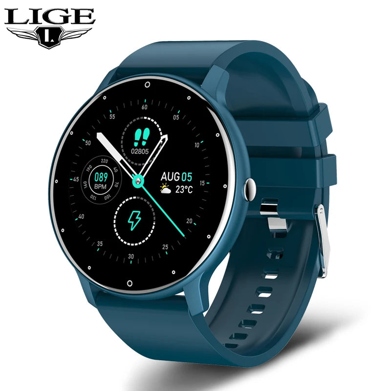 Smart Watch – Fitness Tracker with Heart Rate, Blood Pressure & Message Alerts | Waterproof, iOS & Android Compatible