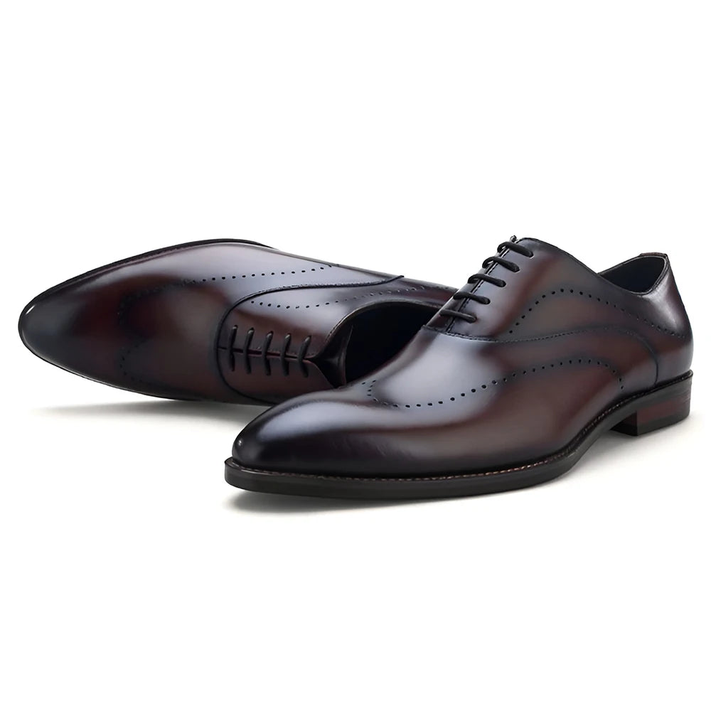 Genuine Leather Oxford Dress Shoes for Men – Business &amp; Formal Style