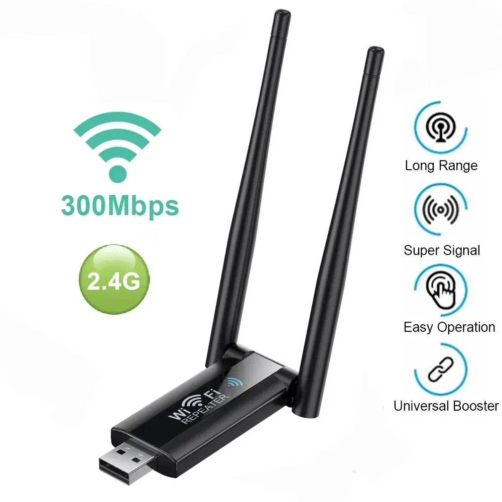 2.4G USB WiFi Signal Booster – Portable Wireless Extender