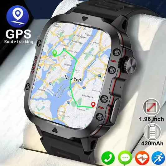 Outdoor Sports Smart Watch – 1.96” AMOLED HD | Bluetooth