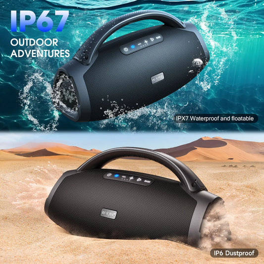 W-KING X20 Portable Bluetooth Speakers, 200W RMS Massive Bass Party Boombox IPX7 Waterproof Loud Outdoor Large Speaker