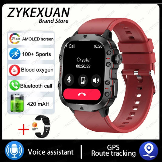 Outdoor Sports Smart Watch – 1.96” AMOLED HD | Bluetooth