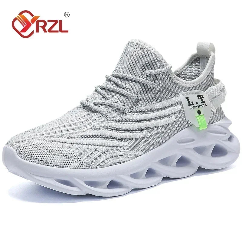 Unisex Lightweight Running Sneakers – Breathable, Shock-Absorbing, Black Mesh Design