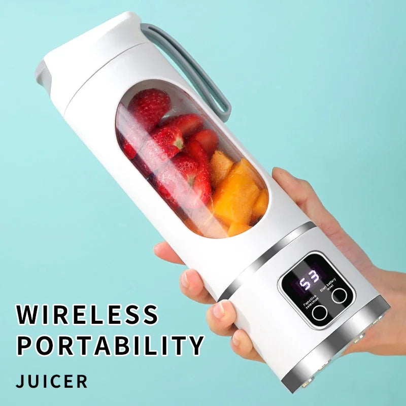 Portable USB Blender 450ml – 10 Blades Smoothie & Ice Crusher