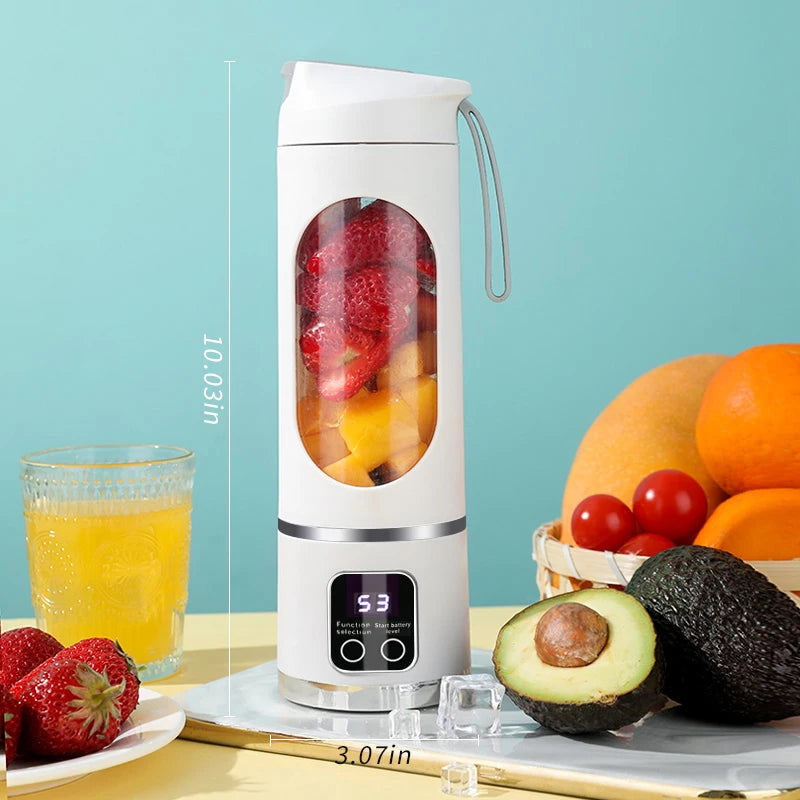 Portable USB Blender 450ml – 10 Blades Smoothie & Ice Crusher