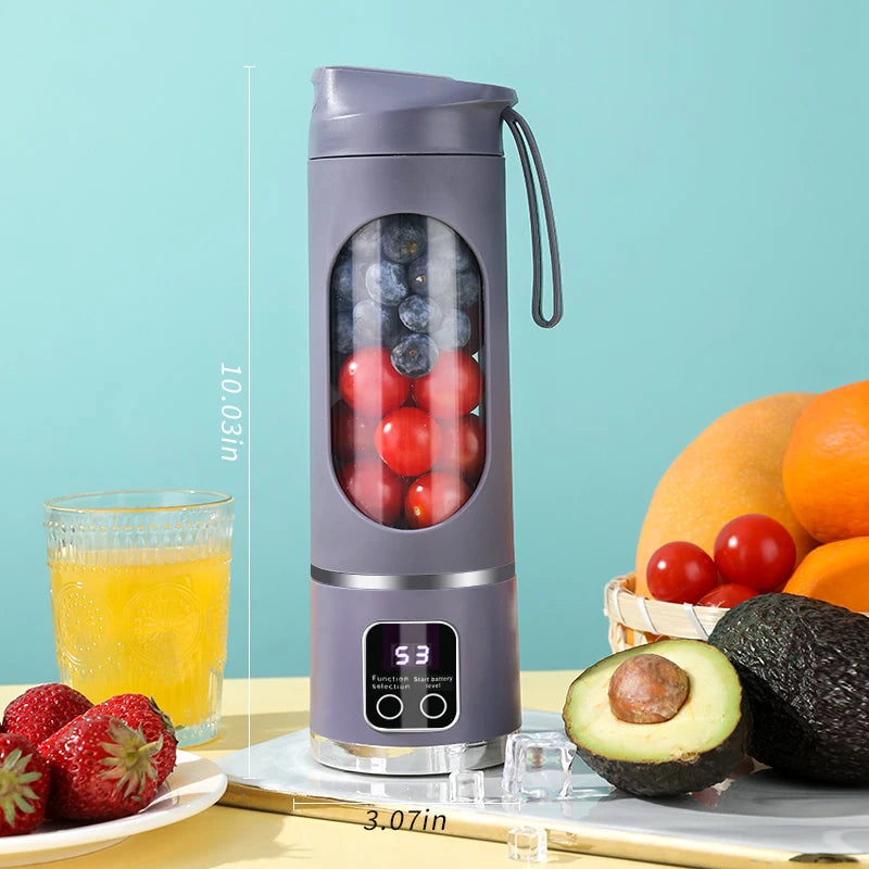 Portable USB Blender 450ml – 10 Blades Smoothie & Ice Crusher