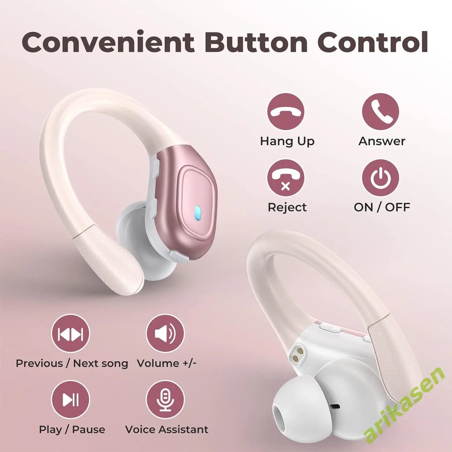 Arikasen Bluetooth 5.3 Wireless Earbuds 10% Discount code: Welcome10